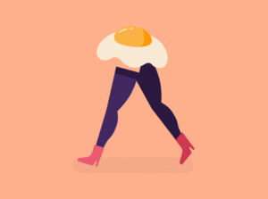 pernas andando ovo
