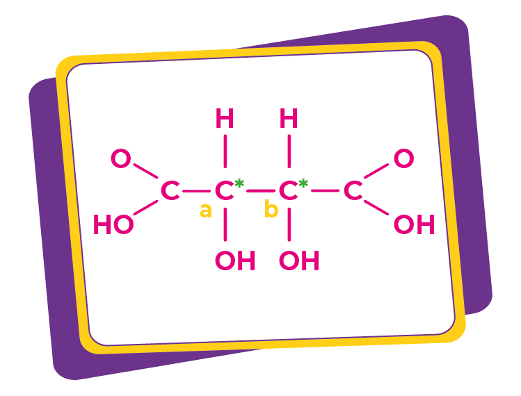 molécula ácido tartárico 
