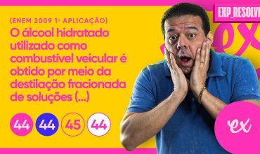 O álcool hidratado utilizado como combustível veicular é obtido por meio