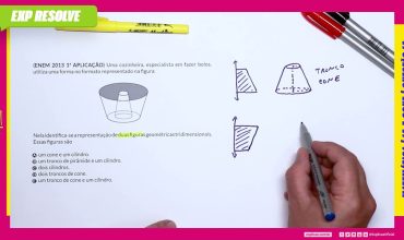Uma cozinheira, especialista em fazer bolos, utiliza uma forma no formato representado