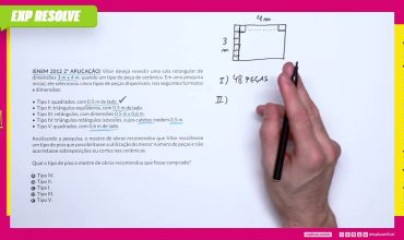 Vítor deseja revestir uma sala retangular de dimensões 3 m x 4 m