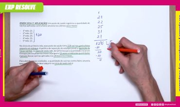 Um posto de saúde registrou a quantidade de vacinas aplicadas contra febre