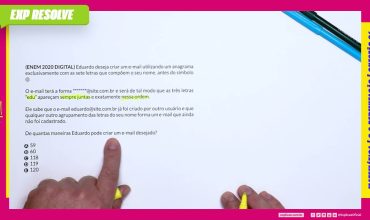Eduardo deseja criar um e-mail utilizando um anagrama exclusivamente com as