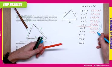 Uma criança deseja criar triângulos utilizando palitos