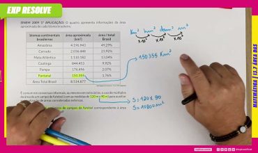 O quadro apresenta informações da área aproximada de cada bioma