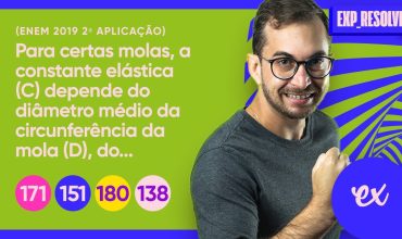 Para certas molas, a constante elástica (c) depende do