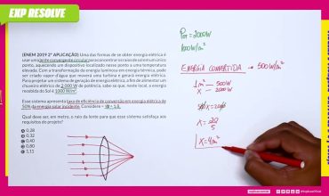 Uma das formas de se obter energia elétrica é usar uma lente