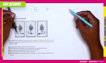 Os quadrinhos mostram, por meio da projeção da sombra