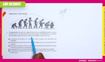 O argumento presente na charge consiste em uma metáfora relativa à teoria