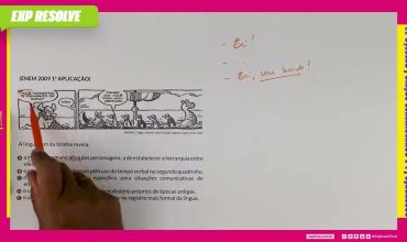 A linguagem da tirinha revela: