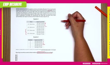 Considere um banco de dados (quadro 1) que apresenta sequências hipotéticas de