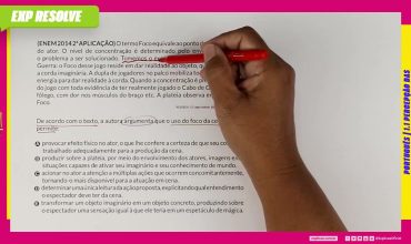 O termo foco equivale ao ponto de concentração do ator. o