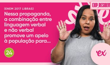 Nessa propaganda, a combinação entre linguagem verbal e não verbal promove