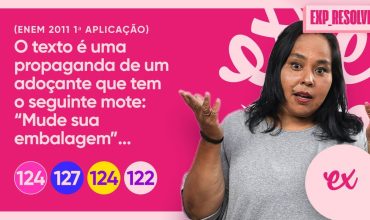 O texto é uma propaganda de um adoçante que tem o seguinte mote