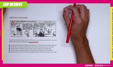 A partir da leitura dessa tirinha, infere-se que o discurso de calvin teve