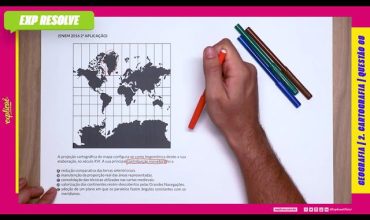 A projeção cartográfica do mapa configura-se como hegemônica desde