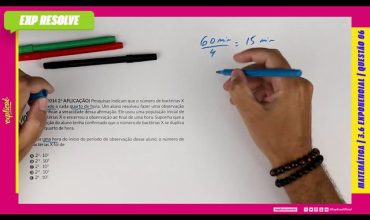 Pesquisas indicam que o número de bactérias x é duplicado a cada quarto de hora.